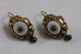 Biedermeier Ohrringe Schaumgold