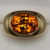 Citrin Ring 750 Gold