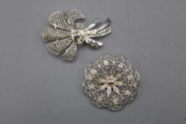 Filigranschmuck Silberschmuck 2 Broschen