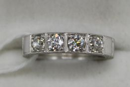 Diamant Platin Ring Anfang 20 Jh.