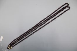 Granat Halsketten Böhmen 20 Jh. 2 St.