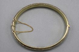 Armreif 835 Silber vergoldet handgraviert 1. H. 20 Jh.