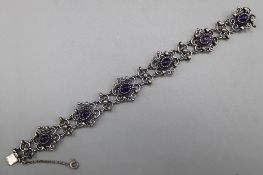 Amethyst Silberarmband 835 Trachtenschmuck