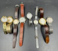 A selection of ladies and gents wristwatches to include Accurist, Smiths and Rostini