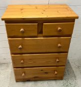 Two over three chest of drawers (H100cm W78cm D45cm)