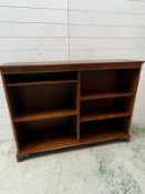 A mahogany open bookcase (H100c W136cm D30cm)