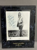 A signed David Carradine in Kung Fu photo 30cm x 40cm