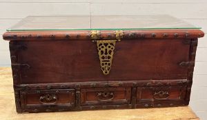 An Omani style chest from the Sultanate of Oman (H45cm W97cm D46cm)