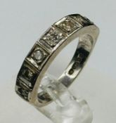 An 18ct white gold and diamond half eternity style ring, approximate style N and weight 6.3g