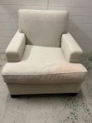Square style arm chair, upholstered AF (H83cm W82cm)