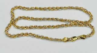 An 18ct gold, marked 750 necklace approximate total weight 8.9g