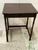 A side table on turned legs