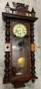 A Victorian Vienna regulator clock AF 114cm