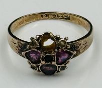 A 12ct gold ring AF, approximate weight 1.7g