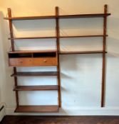 A ladderrack wall unit with drawer unit (H178cm W164cm)