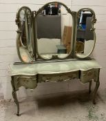 A Louis style dressing table (H75cm W146cm D41cm)