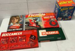 A selection of vintage games including Formula 500
