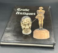 Erotica: An ivorine head 'Whats on a Man's mind' along with a book on erotic antiques by Annette