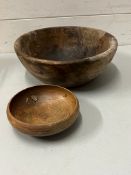 A wooden craft bowl