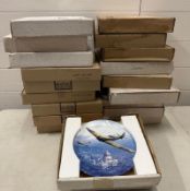 A selection of boxed picture plates various makers and subjects