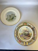 Two limited edition picture plates, Coalport and Wedgewood
