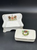 Two pieces of crested ware, Sunninghill and City of London