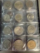 Four albums of Uk and world coin stock various countries and denominations to include The United