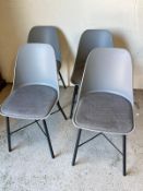 Four contemporary grey chairs