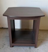 A contemporary grey veneer side table (H50cm D50cm W50cm)
