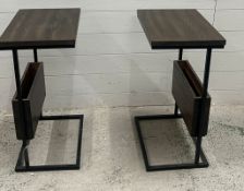A pair of end tables (H65cm W40cm D30cm)