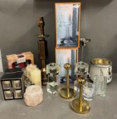 A selection of candle holders and candles