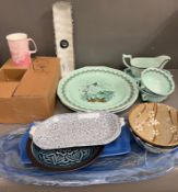 A selection of china to include dishes and mugs