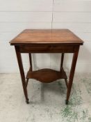 A vintage mahogany side table with shelf under (H80cm W60cm D58cm)