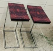A pair of contemporary sofa side tables AF (H62cm W40cm D26cm)