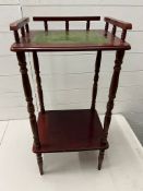 A side table with green leather top AF