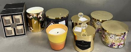 A selection of various candles