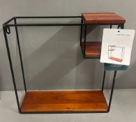 A contemporary style wall hanging shelf (H41cm D13cm)
