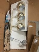 A gold ball floor lamp 165cm x 32cm