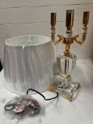 A luxury style table lamp and shade