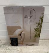 A boxed 16 inch metal three speed pedestal fan