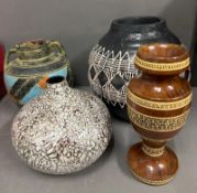 Four decorative vases