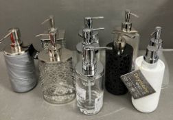 Ten soap dispensers various designs