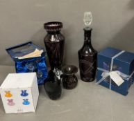 A selection of various glassware some boxed