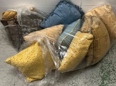 A selection of cushions various styles and colours