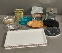 A selection of soap dishes and pot holders