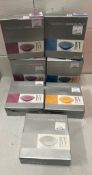 Seven Italian textured glass bowls (Boxed)