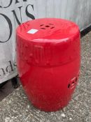 A china red stool