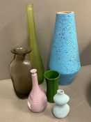 Six vases various styles