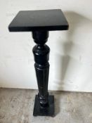 A wooden pedestal stand H95cm