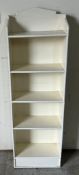Tall boy style open bookcase (H125cm W39cm D20cm)